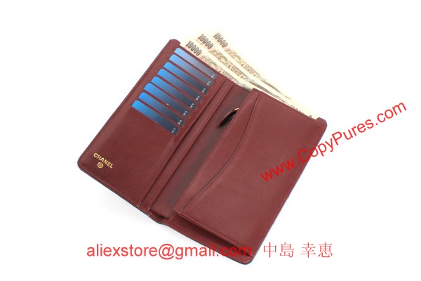 シャネル CHANEL マトラッセライン キャビアスキン 長財布 ブラック＆ゴールド＆ボルドー A31509